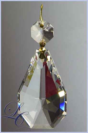 Crystal Almond Jewel 76 mm with Octagon